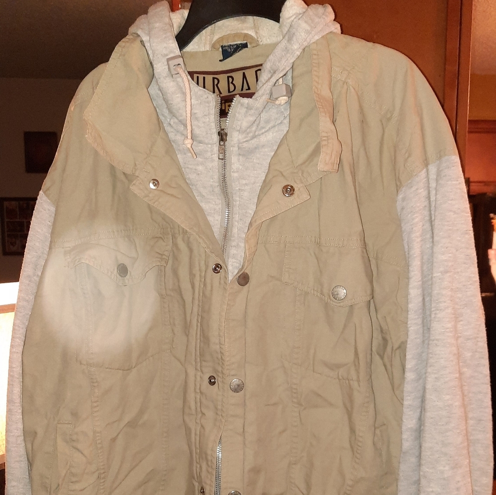 Urban Equipment Hoodie Denim Jacket Size L